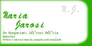 maria jarosi business card